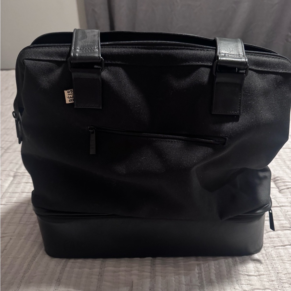 BEIS Black Mini Weekender Bag